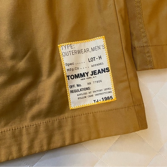 Tommy Hilfiger Tommy Jeans Men's Colorblocked Chore Jacket Size XL Tan & Yellow - Picture 11 of 12
